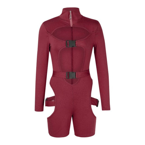 Racy Hollow Out Romper - AMOROUSDRESS
