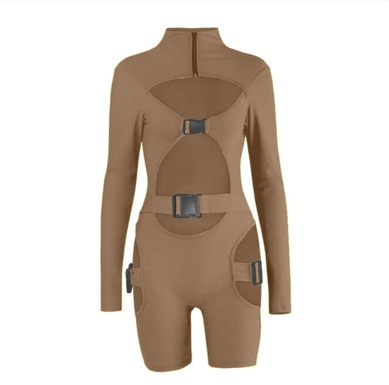 Racy Hollow Out Romper - AMOROUSDRESS