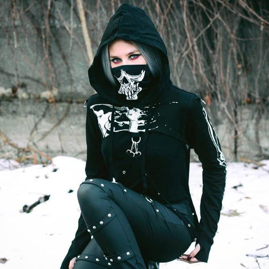 Skeleton Hottie Sweatshirt Set - AMOROUSDRESS