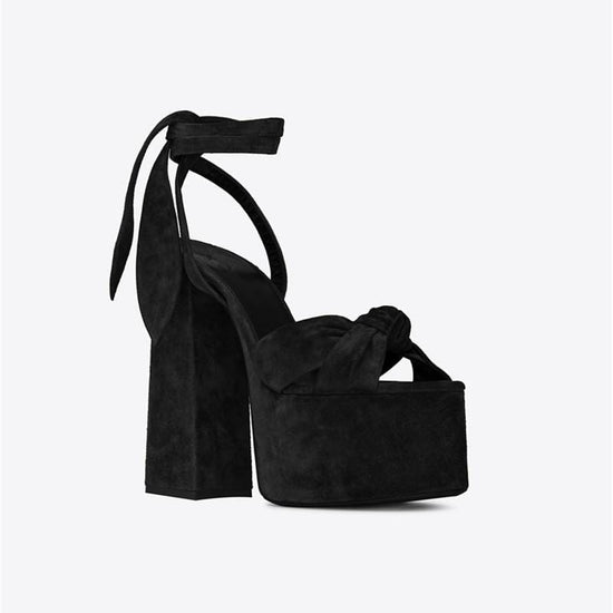Silk Peep Toe Ankle Strap Heels - AMOROUSDRESS