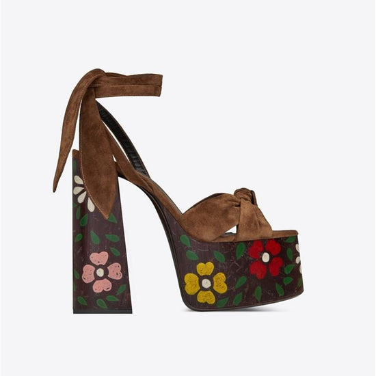Silk Peep Toe Ankle Strap Heels - AMOROUSDRESS