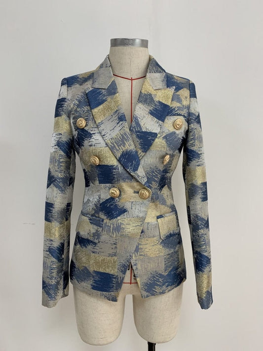 Luxxe Jacquard Blazer Jacket - AMOROUSDRESS