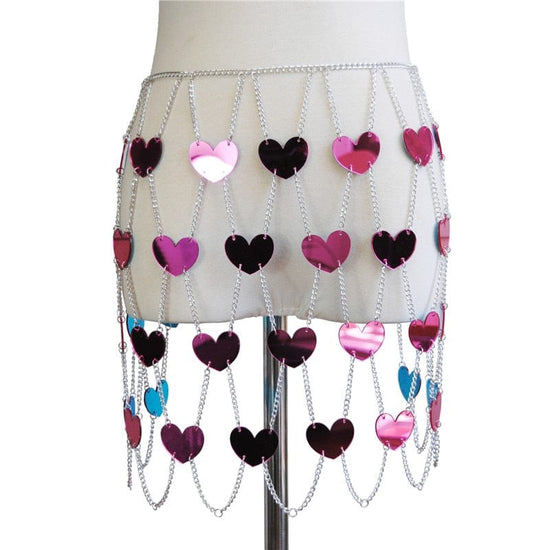 Style Heart Shape Sequin Sets - AMOROUSDRESS