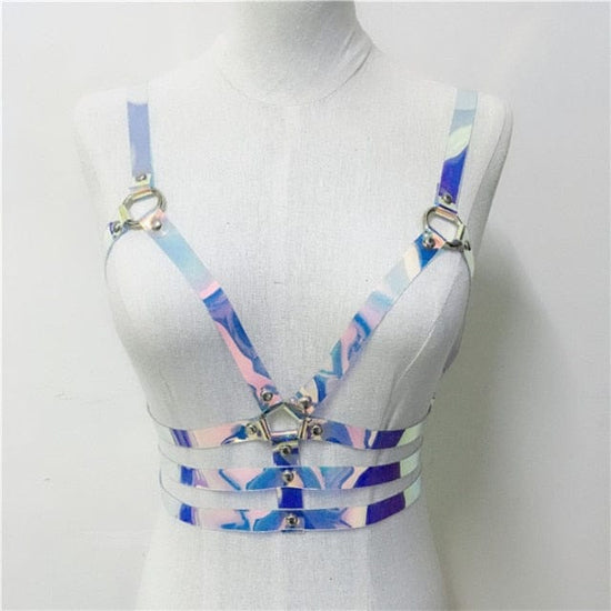 Racy Rave PVC Holographic Set - AMOROUSDRESS