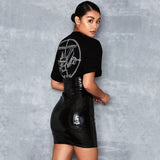 Lola Corset Leather Skirt - AMOROUSDRESS