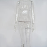 Crystal Diamond Mesh Dress - AMOROUSDRESS