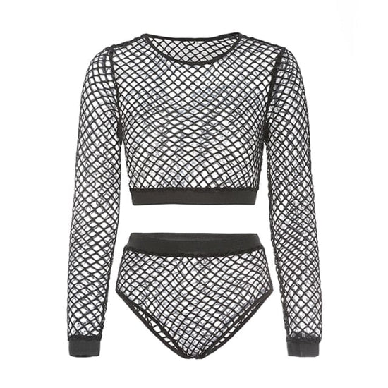 Hollow Out Rave Two Piece Set - AMOROUSDRESS