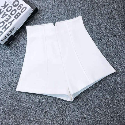 Elegant High Waist Stretch Suit Shorts - AMOROUSDRESS