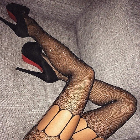 Sexy Mesh Bling Pantyhose Stockings - AMOROUSDRESS