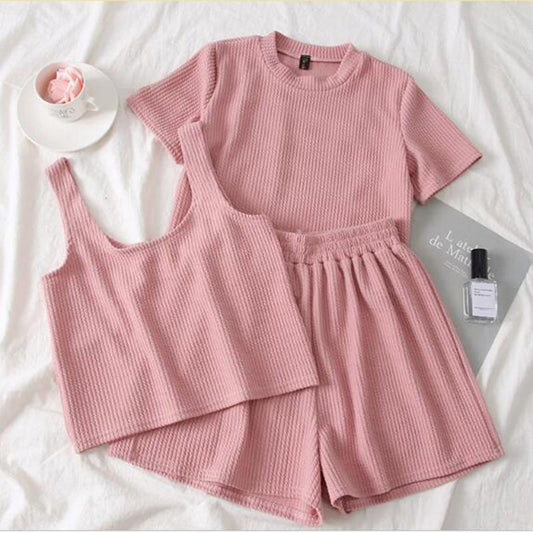 Lovely Knitted Three Piece Set - AMOROUSDRESS