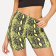 Elastic Snake Print Shorts - AMOROUSDRESS