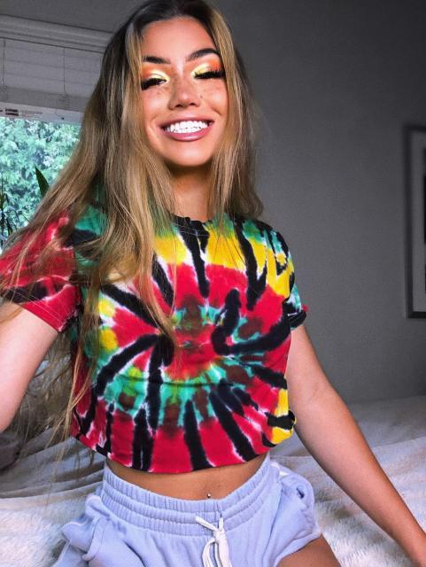 Rashie Tie Dye Crop Top - AMOROUSDRESS