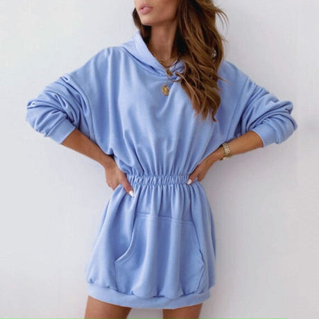 Jasmine Pocket Hoodie Dress - AMOROUSDRESS