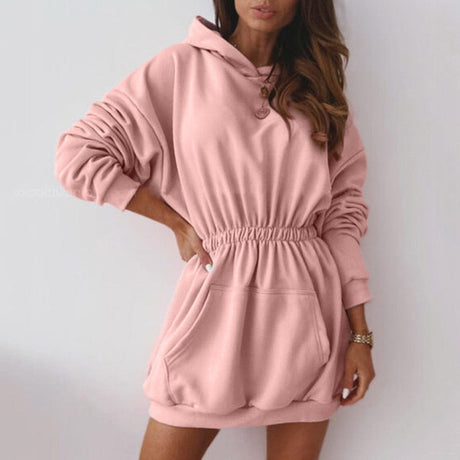 Jasmine Pocket Hoodie Dress - AMOROUSDRESS