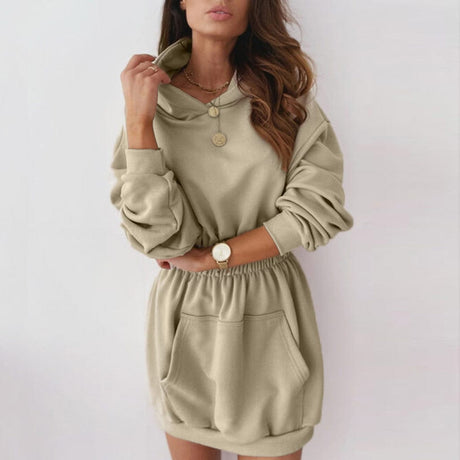 Jasmine Pocket Hoodie Dress - AMOROUSDRESS