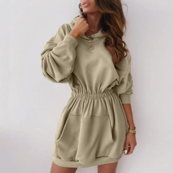 Jasmine Pocket Hoodie Dress - AMOROUSDRESS