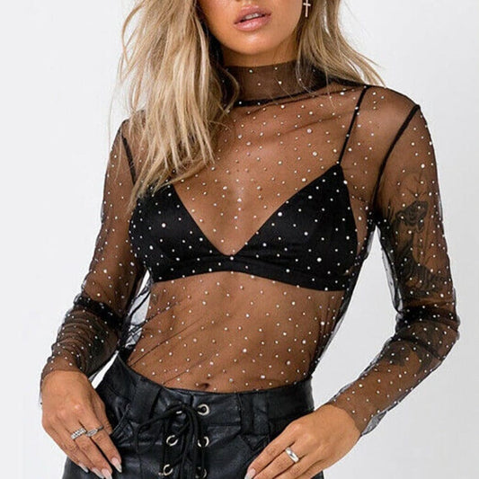 Vanity Lace Mesh T Shirt - AMOROUSDRESS