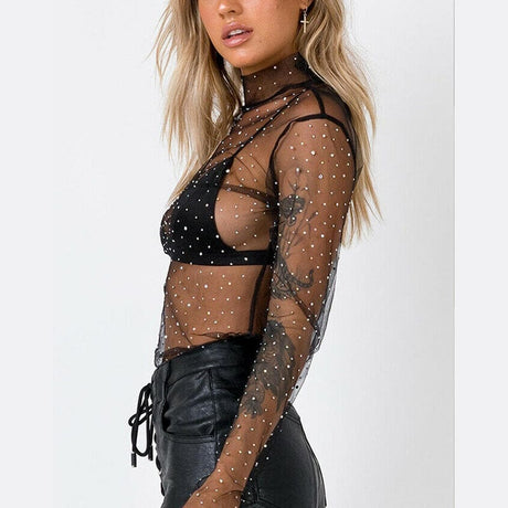 Vanity Lace Mesh T Shirt - AMOROUSDRESS