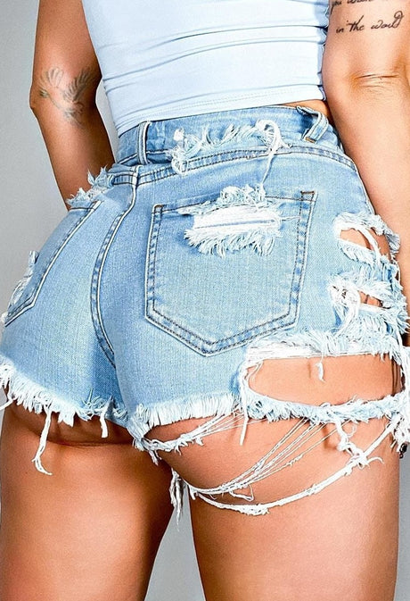 Tuffy Push Up Denim Shorts - AMOROUSDRESS