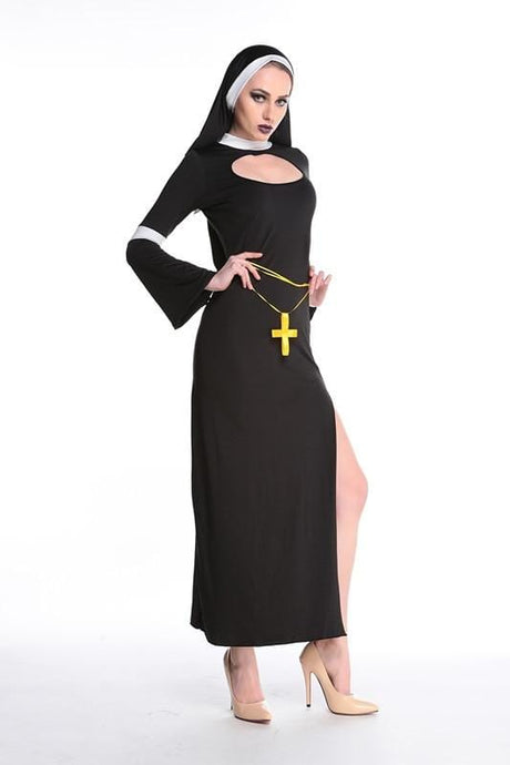 Nun Costume Dress Set - AMOROUSDRESS