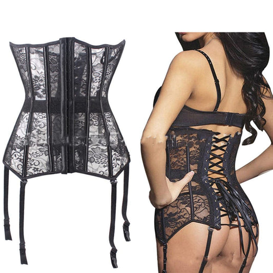 Stephanie Lace Lingerie Corset - AMOROUSDRESS