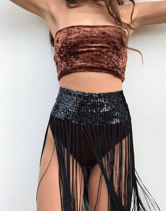 Tassel Fringe Midi Skirt - AMOROUSDRESS