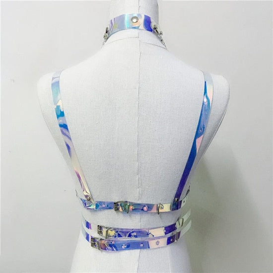 Racy Rave PVC Holographic Set - AMOROUSDRESS