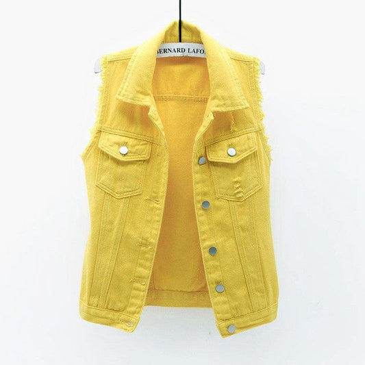 Lovely Casual Denim Vest - AMOROUSDRESS