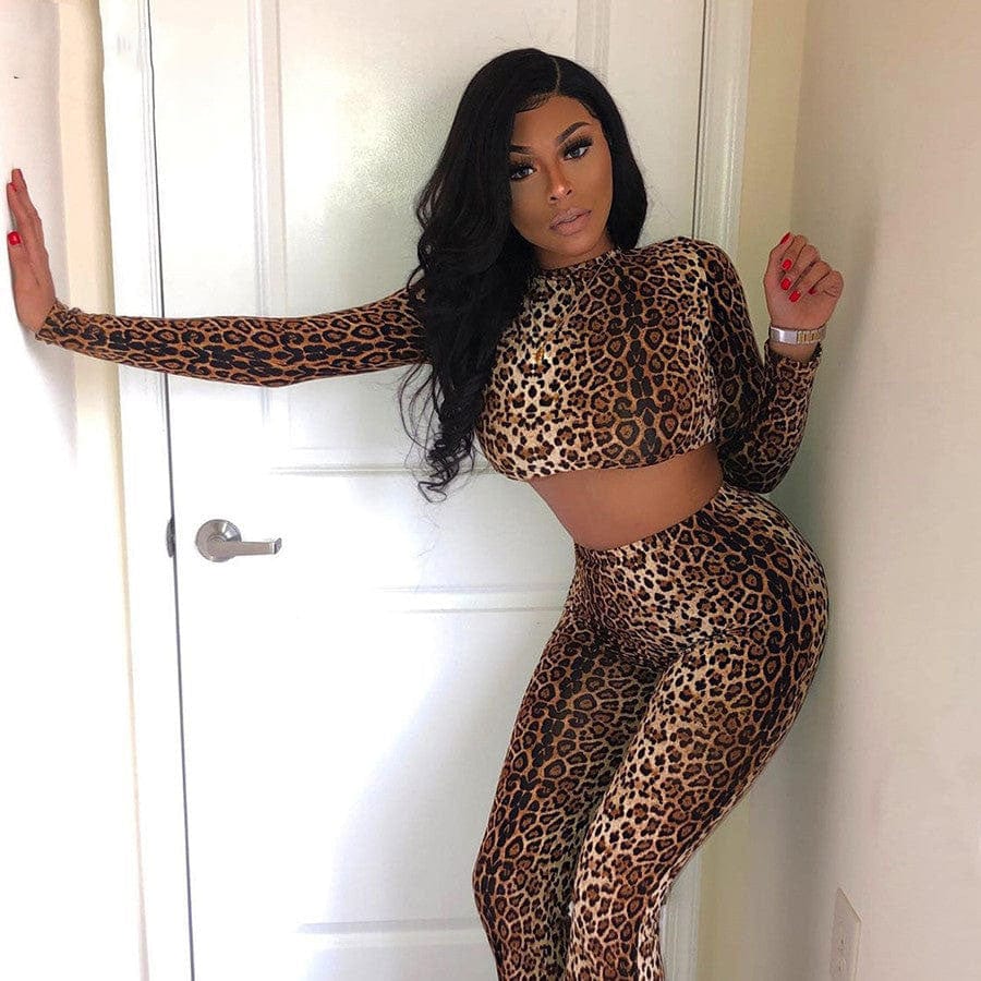 Body Hugging Leopard Set - AMOROUSDRESS