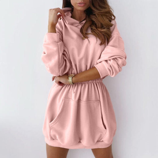 Jasmine Pocket Hoodie Dress - AMOROUSDRESS