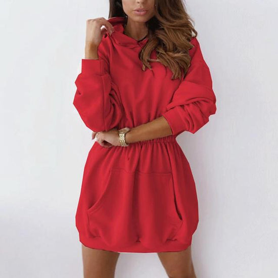 Jasmine Pocket Hoodie Dress - AMOROUSDRESS