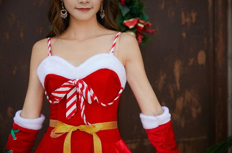 Sweet Miss Claus Dress Set - AMOROUSDRESS