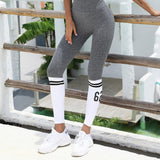 Tania Striped Fitness Leggings - AMOROUSDRESS