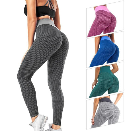 High Waist Compression Fitness Leggings - AMOROUSDRESS