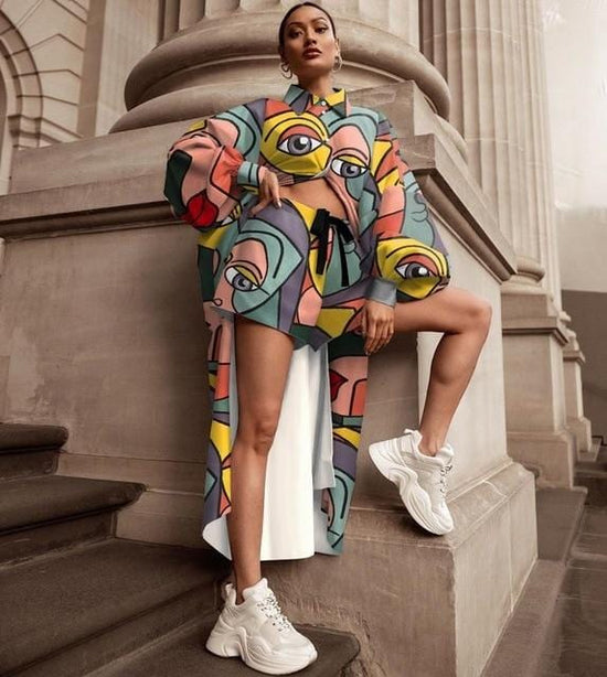Cartoon Print Y2K Tracksuit - AMOROUSDRESS