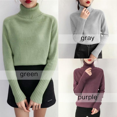 Darling Cashmere Turtleneck Sweater - AMOROUSDRESS