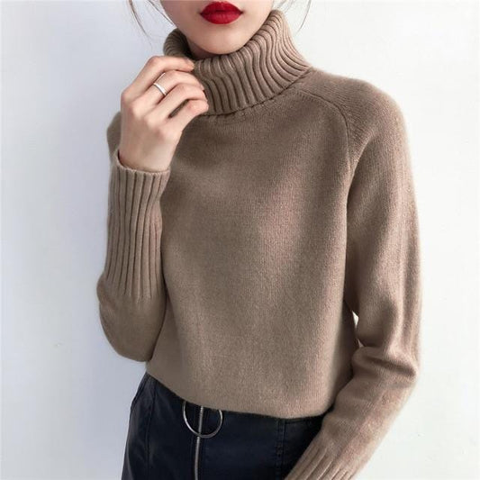 Darling Cashmere Turtleneck Sweater - AMOROUSDRESS