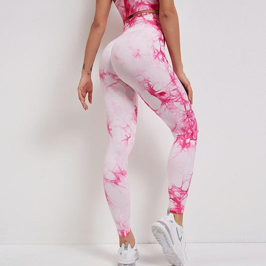 Booty Lift Tie Dye Fit Leggings - AMOROUSDRESS