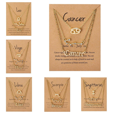 Zodiac Charm Jewelry Set - AMOROUSDRESS