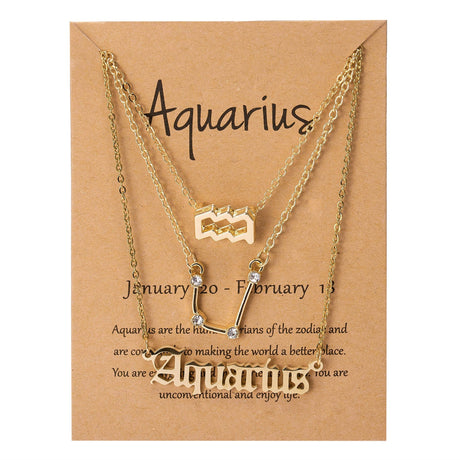 Zodiac Charm Jewelry Set - AMOROUSDRESS