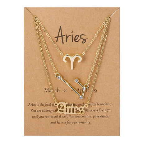 Zodiac Charm Jewelry Set - AMOROUSDRESS