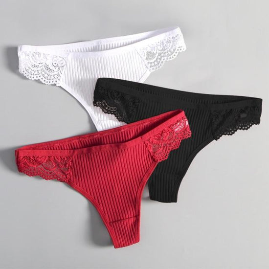 Lila Lace Panties (3 Pcs) - AMOROUSDRESS