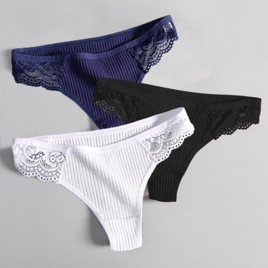 Lila Lace Panties (3 Pcs) - AMOROUSDRESS