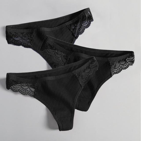 Lila Lace Panties (3 Pcs) - AMOROUSDRESS