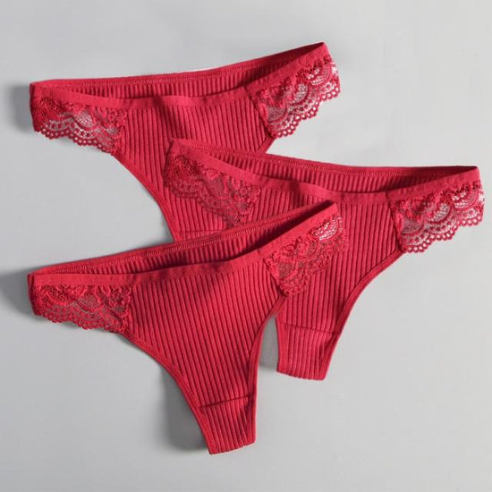 Lila Lace Panties (3 Pcs) - AMOROUSDRESS
