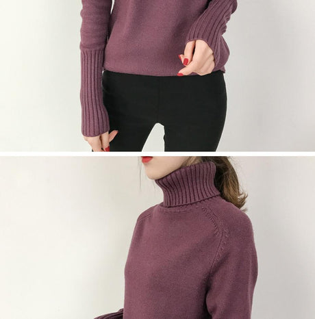 Darling Cashmere Turtleneck Sweater - AMOROUSDRESS