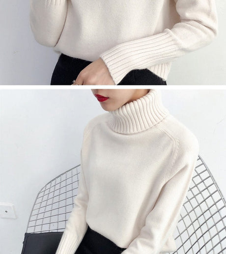 Darling Cashmere Turtleneck Sweater - AMOROUSDRESS