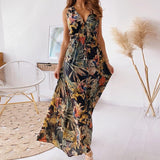 Stylish Floral Long Dress - AMOROUSDRESS