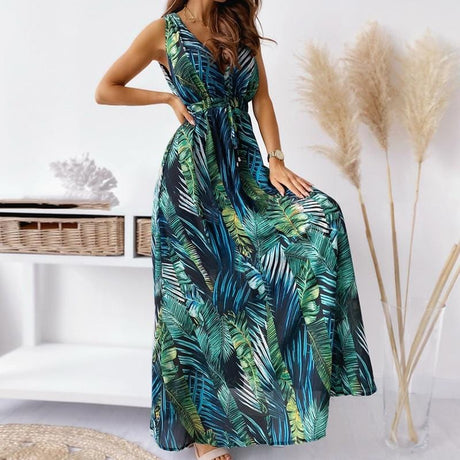 Stylish Floral Long Dress - AMOROUSDRESS