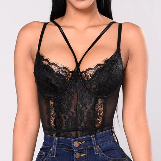 Linda Lace Lingerie Top Bodysuit - AMOROUSDRESS